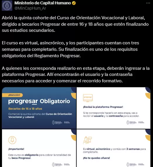 El comunicado que se compartió en diciembre de 2024