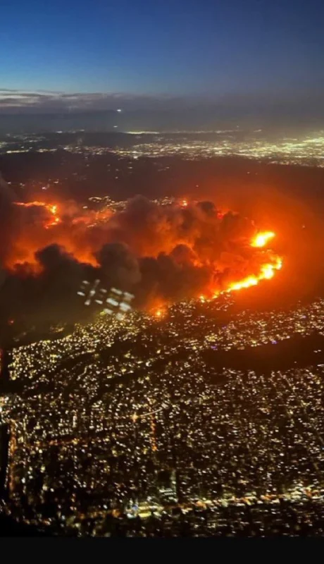 Impactante incendio en California.