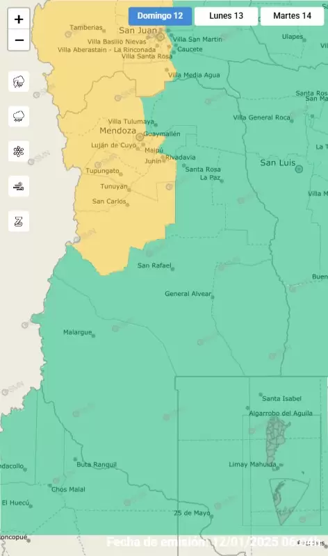 Mapa de alerta meteorológica