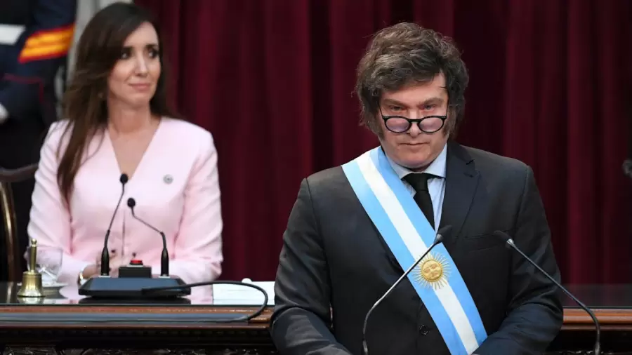 Milei presentando el Presupuesto 2025