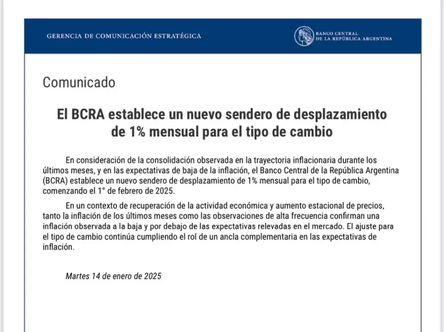 Comunicado BCRA
