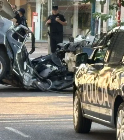 Por la violencia del impacto no se pudo determinar a qué velocidad se desplazaba el auto siniestrado.