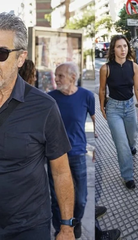 Ricardo Darín y sus hijos, Clara y el Chino.