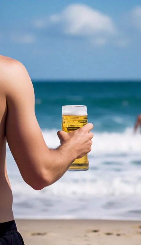 Tendrá que pagar una multa por tomar cerveza en la playa.