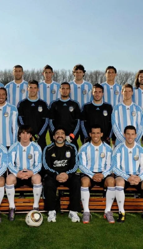 El equipo de Argentina en Sudáfrica 2010.