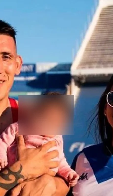 Ricardo Centurión junto a Jenifer su expareja y madre de su hija Emma