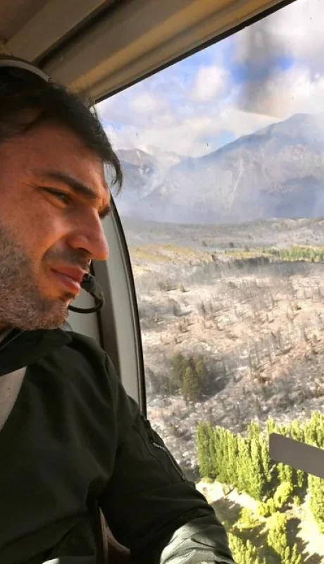 Ignacio Torres recorre la zona de los incendios /