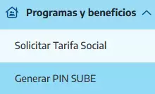 Menú al que se debe ingresar en Mi ANSES