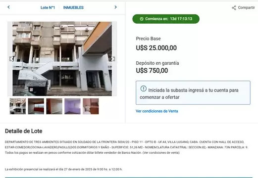 Departamento en Villa Lugano