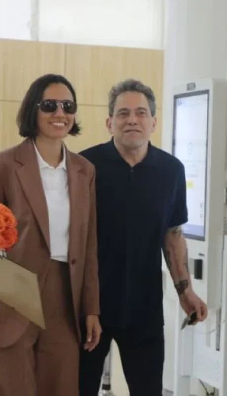 Natalí Franco y Andrés Calamaro.