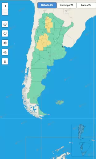 Alerta amarilla para Mendoza