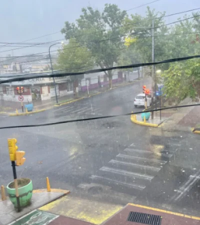 Un frente frío provocó desde las 09.00 la evolución de una tormenta que cerca de las 09.15 precipitó granizo en el Gran Mendoza.
