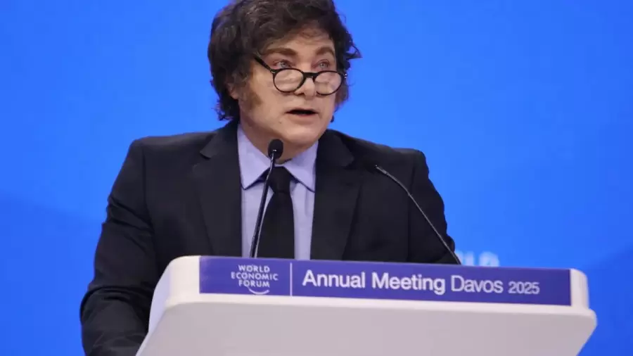 Javier Milei en el Foro de Davos.