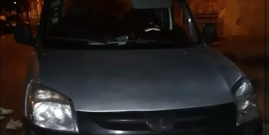 El vehículo del conductor de UBER asesinado.