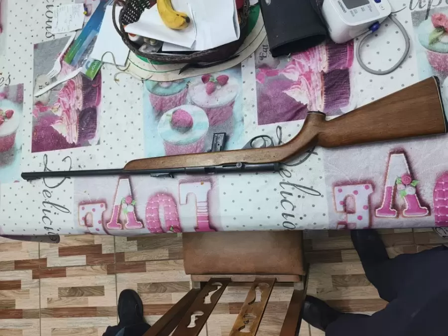 El arma utilizada por el jubilado. (Foto: NA)