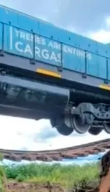 La formación de Trenes Argentinos quedó colgando.
