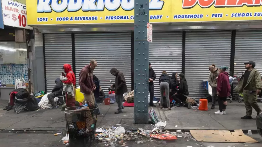 Calles de Filadelfia, zona cero de la crisis de fentanilo en Estados Unidos.