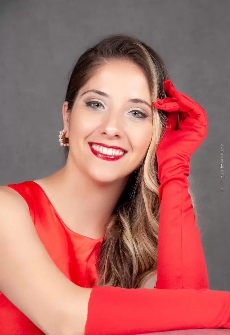 María Celeste Rocamora, reina de la Vendimia de Rivadavia 2025.