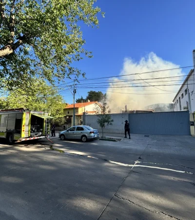 El galpón en el que comenzaron las llamas.