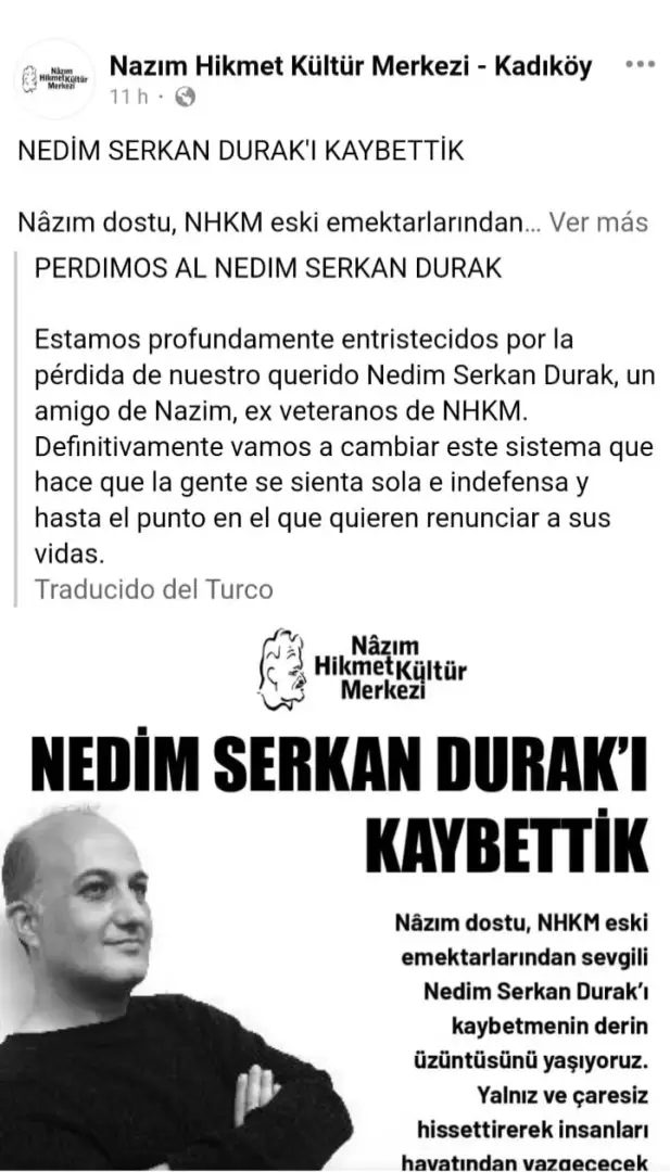 Actor turco desaparecido.