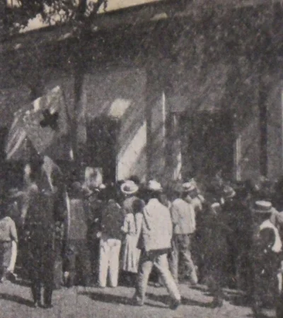 Hospital de Sangre de la Cruz Roja durante la Revolución del 4 de febrero. (Foto: archivo)