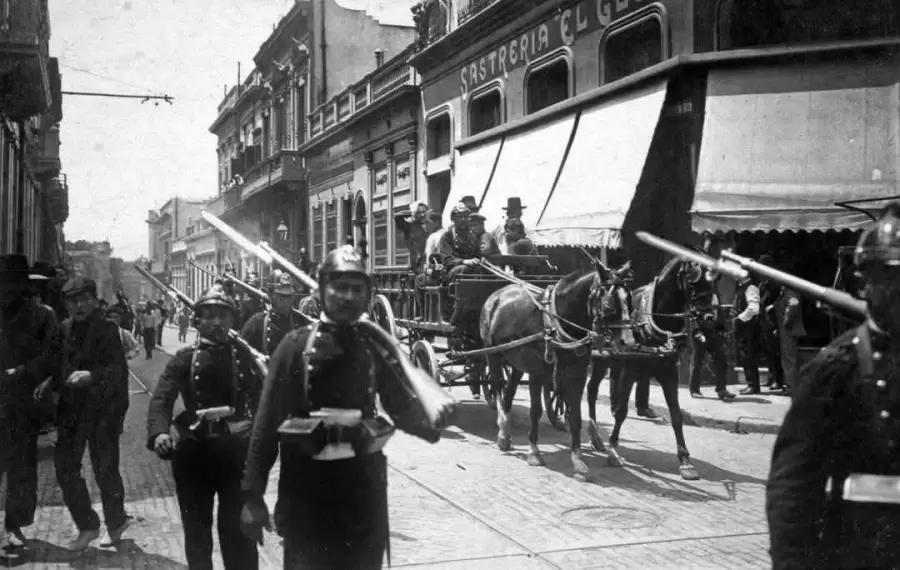 Foco revolucionario en Buenos Aires del 4 de febrero de 1905. (Foto: archivo web)