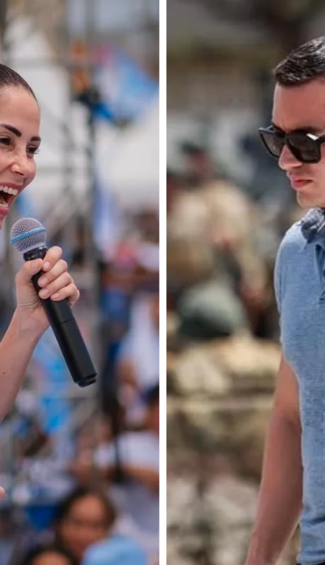 Luisa González y Daniel Noboa.