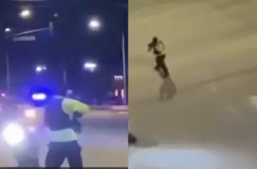 Video: Policía dispara armas de paintball para frenar las picadas ilegales