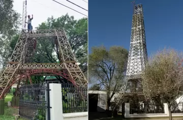 Sin estudios y con herramientas caseras: el argentino que hizo su propia Torre Eiffel