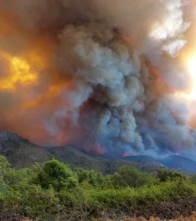 Infierno en El Bolsón: el fuego avanza sin control hacia la ciudad