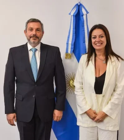 Mariano De los Heros y la ministra de Capital Humano, Sandra Pettovello.