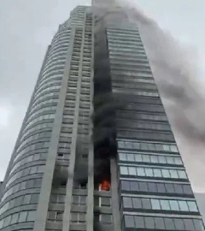 Incendio en un edificio de Puerto Madero