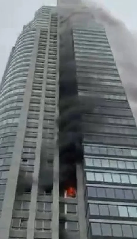 Incendio en un edificio de Puerto Madero