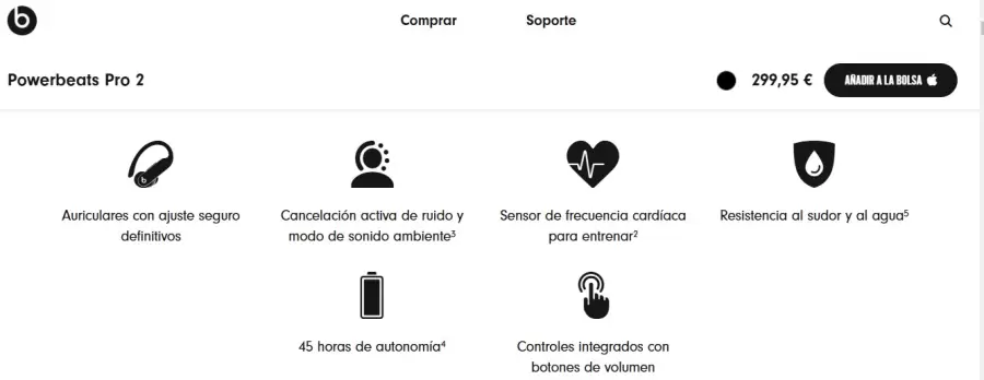 Powerbeats Pro 2: auriculares deportivos.