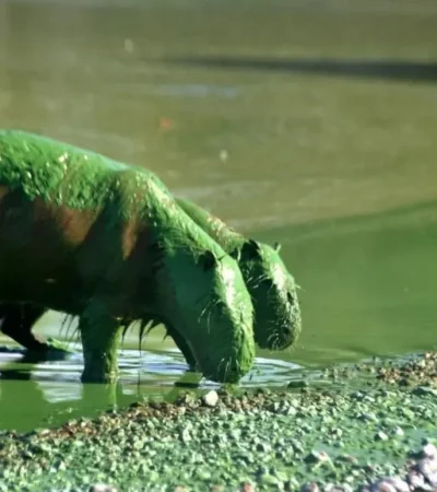 Pueden verse simpáticos, pero su color verde es producto de las cianobacterias.