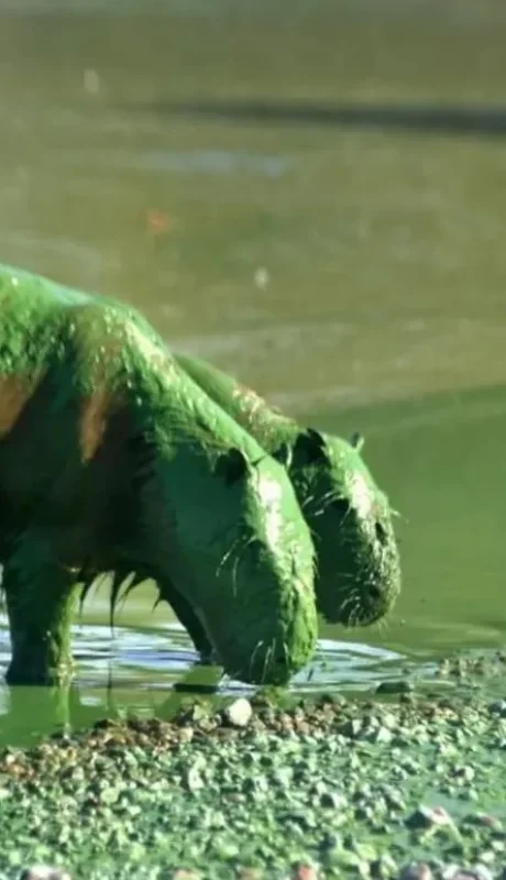 Pueden verse simpáticos, pero su color verde es producto de las cianobacterias.