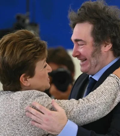 Javier Milei con la directora gerente del Fondo Monetario Internacional, Kristalina Georgieva.