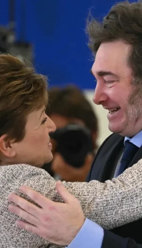 Javier Milei con la directora gerente del Fondo Monetario Internacional, Kristalina Georgieva.