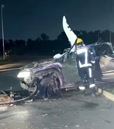 El test de alcoholemia del conductor arrojó resultado positivo con 1,43 gramos de alcohol por litro de sangre.