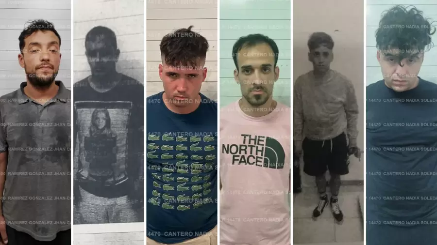 Los seis evadidos de una comisaría. (Foto: Web)