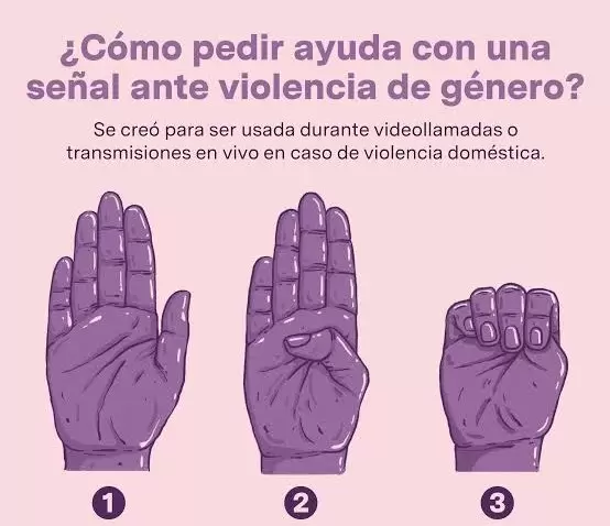 El gesto para pedir ayuda.