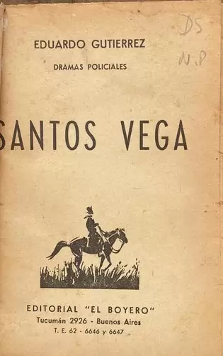 Santos Vega, otra de las exitosas obras de Gutiérrez. (Foto: web)