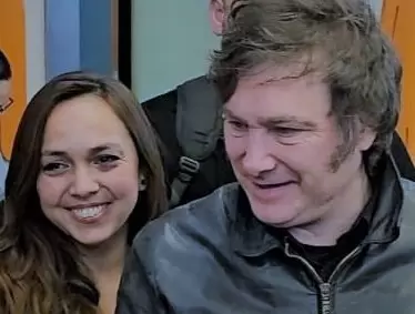 Garay Lira junto al presidente Javier Milei en una visita del mandatario a Mendoza. (Foto: archivo)