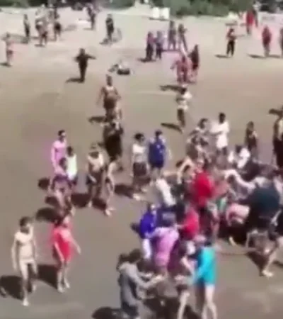El video se viralizó en redes sociales y muestra la pelea entre los guardavidas.