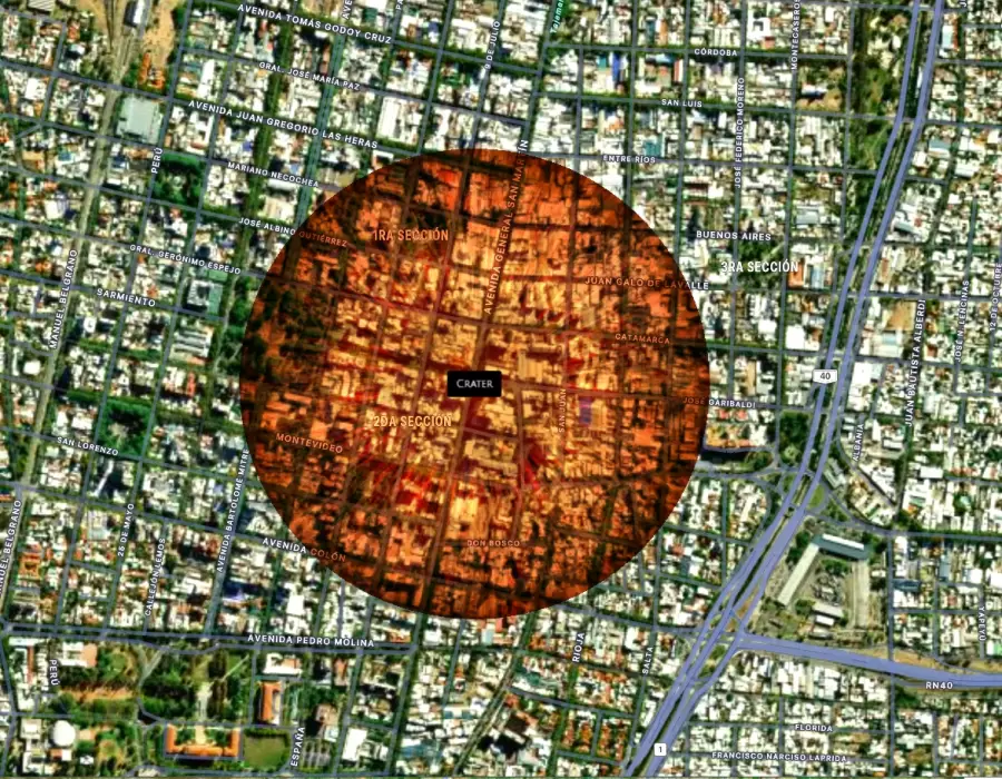 Crater del asteroide