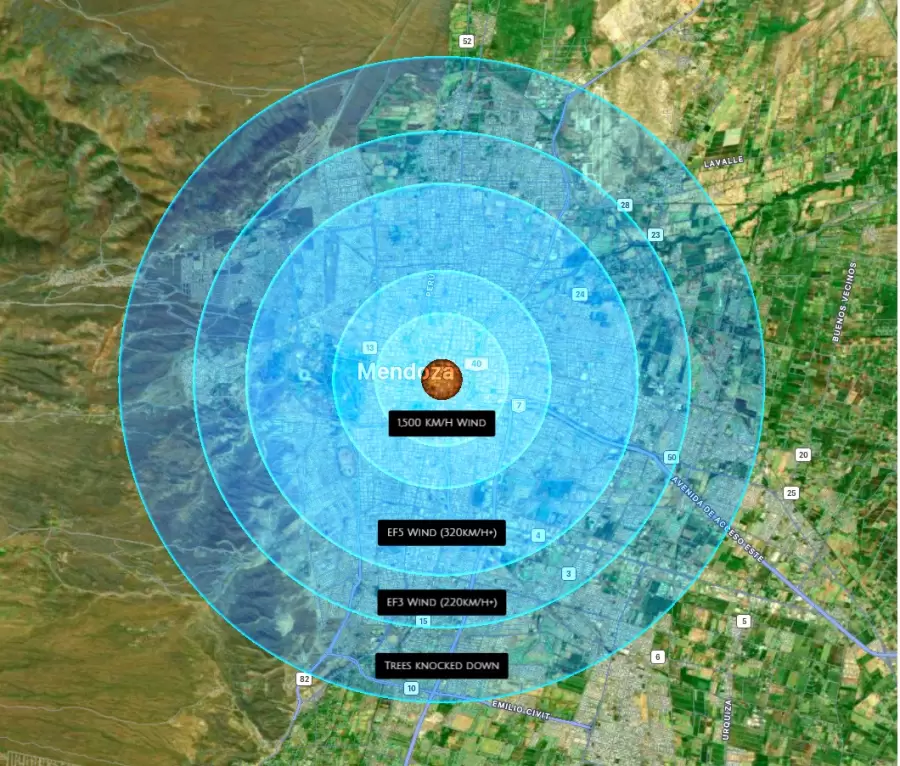 Esta sería la velocidad del viento por el asteroide