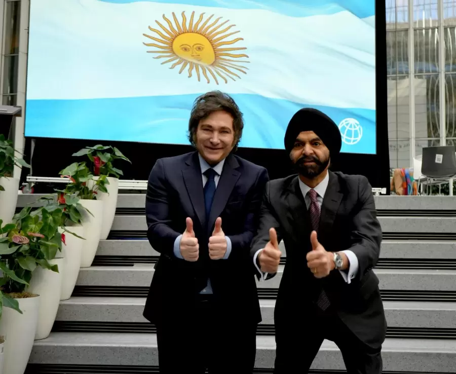 Milei se reunió con el presidente del Banco Mundial, Ajay Banga.