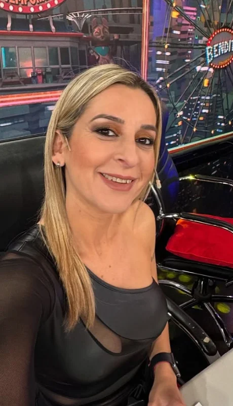Mariela Fernández, conductora de Crónica TV.