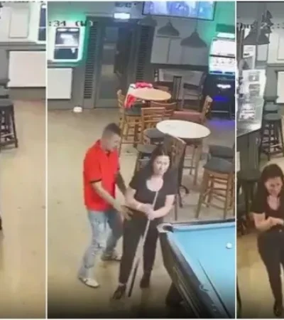 El momento del terrible golpe.