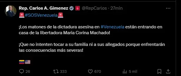 Congresista Carlos Gimenez